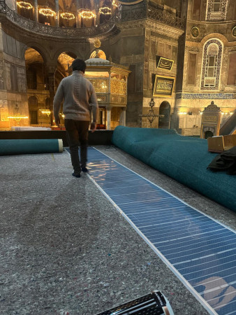 Cami halı altı ısıtma (Ayasofya Camii / İstanbul ) 